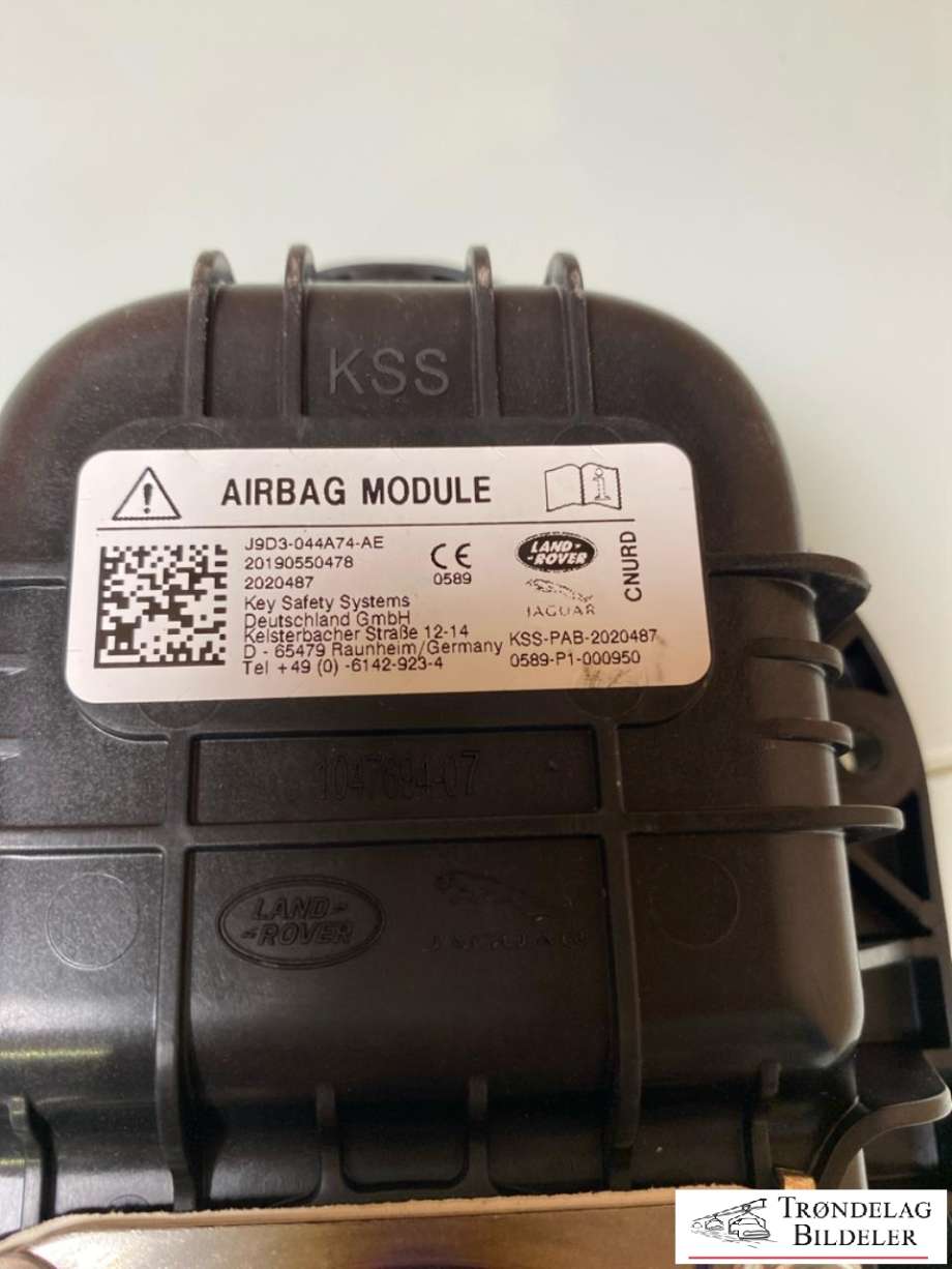 Airbag passasjer til Jaguar I-PACE 2018-->>  (T4K9056 |J9D3044A74AE|T4K11935 |J9D3044A74AF|)