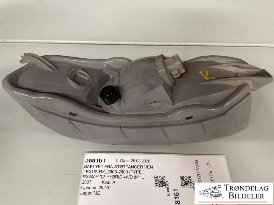 Baklykt fra støtfanger venstre til Lexus RX 2003-2009 (Type II) (XU30) (XU30) (8192048031|)