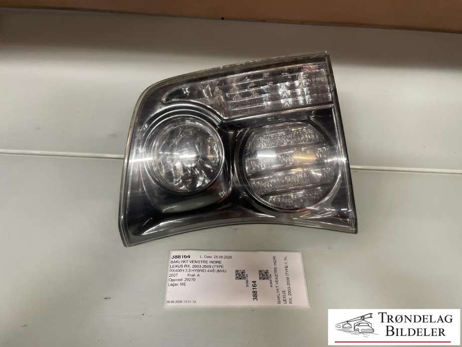 Baklykt venstre indre til Lexus RX 2003-2009 (Type II) (XU30) (XU30) (8159148061|)