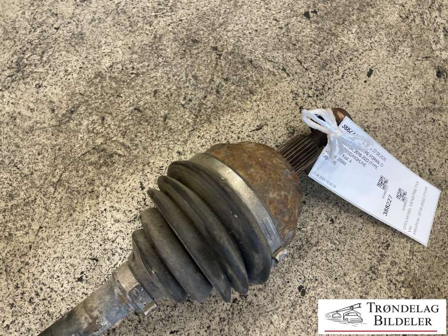 Drivaksel venstre foran, diesel/automat til VW Amarok 2016-2022 (Type I, Fase 2) (2H0 407 271 D|)