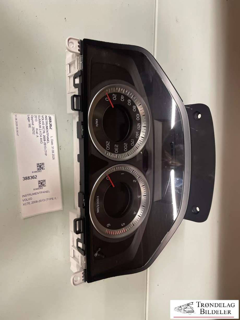 Instrumentpanel til Volvo XC70 2008-2013 (Type II, Fase 1) (31343325AA|36002195|)