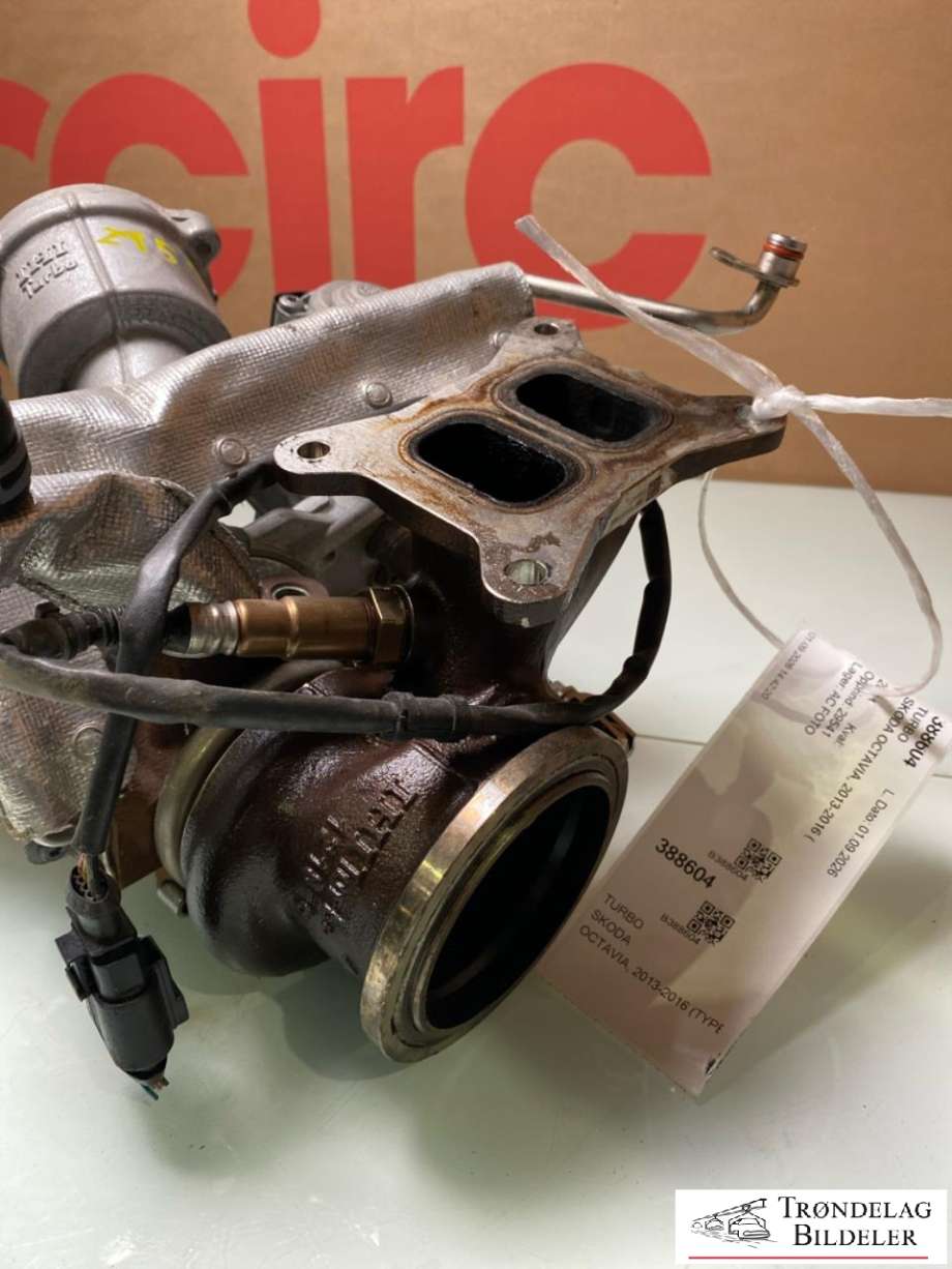 Turbo til Škoda Octavia 2013-2016 (Type III, Fase 1)  (06K 145 701 T |06K 145 721 Q |06K 145 701 N |06K 145 701 S |06K 145 713 J|06K 145 701 M |06K 145 701 J |06K 145 701 E|06K 145 701 L|06K 145 721 G|06K 145 721 GX|06K 145 721 QX)