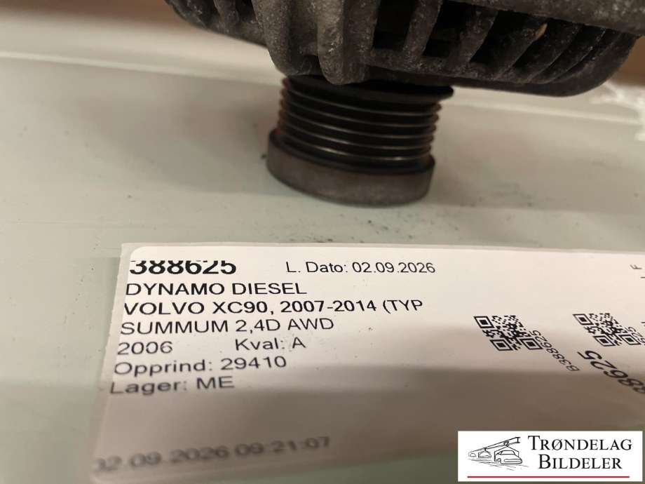 Dynamo diesel til Volvo XC90 2007-2014 (Type I, Fase 2) (36050266|)