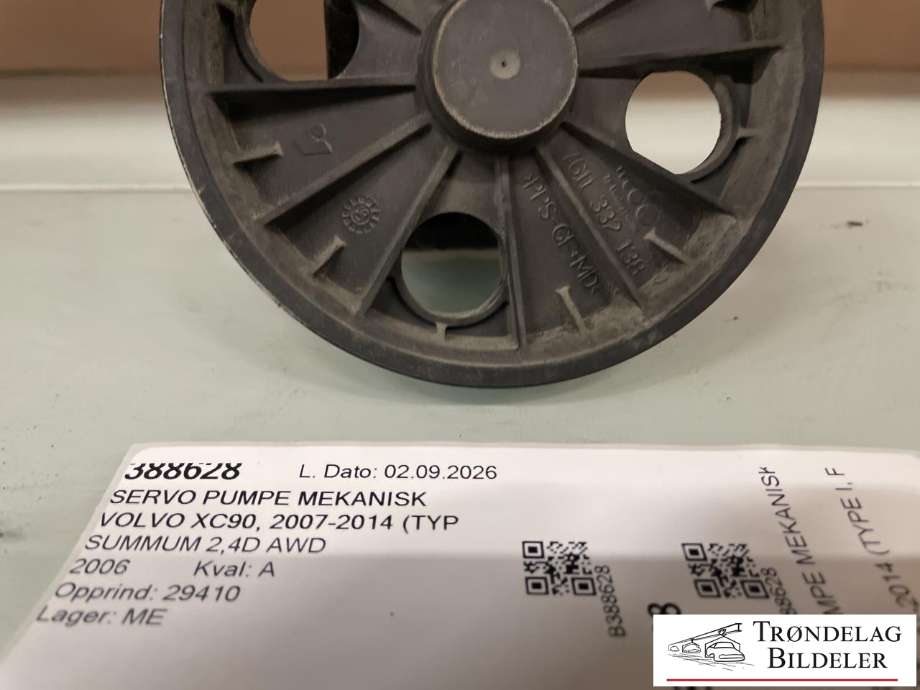 Servo pumpe mekanisk til Volvo XC90 2007-2014 (Type I, Fase 2) (36050559|30665100|30741790|30760531|31202936|36000216|36002541|36002542|36050561|8603105|8603760)