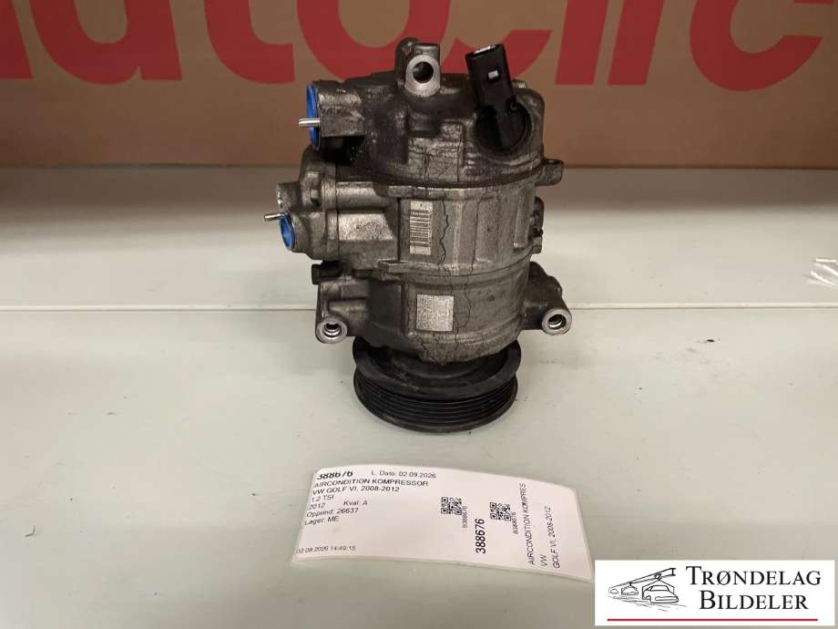 Aircondition kompressor til VW Golf VI, 2008-2012  (5Q0820803F|5Q0820803K|890632|5Q0820803D|5Q0820803J|5Q0820803G|1K0820803A|1K0820803B|1K0 820 859 F|1K0 820 859 S|1K0820803L|1K0820803M)