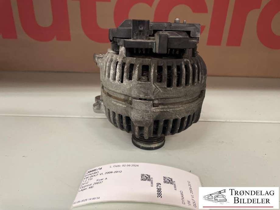 Dynamo til VW Golf VI, 2008-2012  (03F 903 023 D|03F 903 023 J)