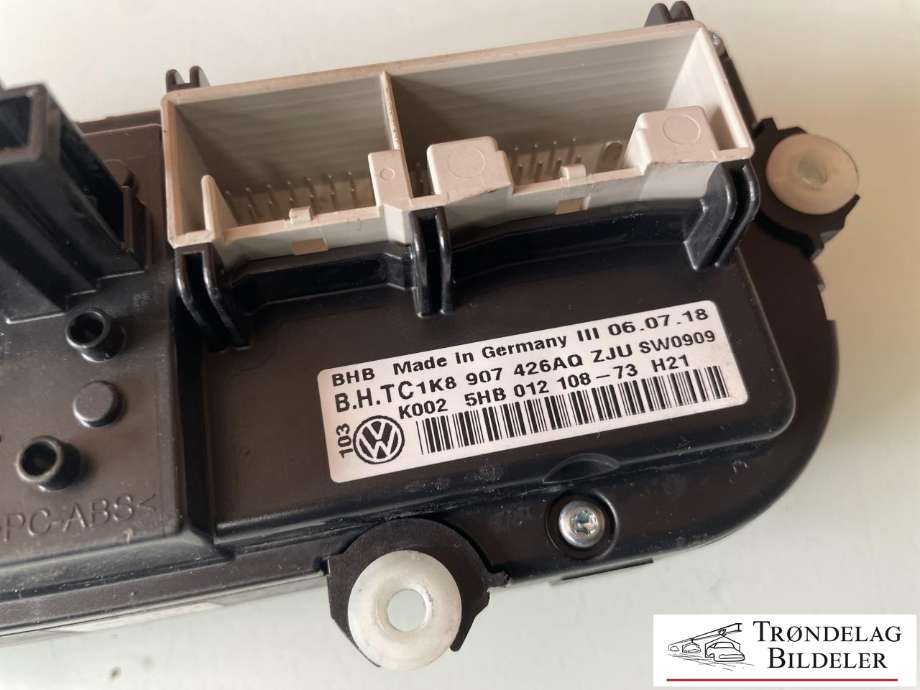 Varmeapparat betjening til VW Caddy 2015-2020 (Type III, Fase 3) (1K8907426AQ ZJU|)