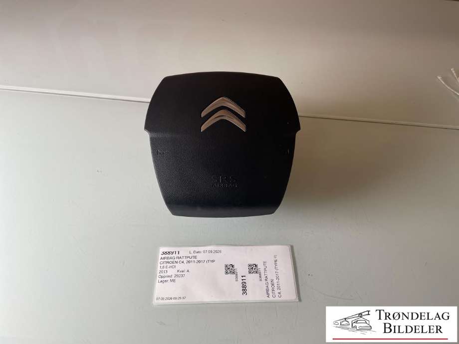 Airbag rattpute til Citroën C4, 2011-2017 (Type II)  (4112 QF)