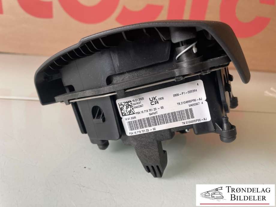 Airbag rattpute til Citroën C4 2011-2017 (Type II)  (4112 QF|16 719 701 ZD|)