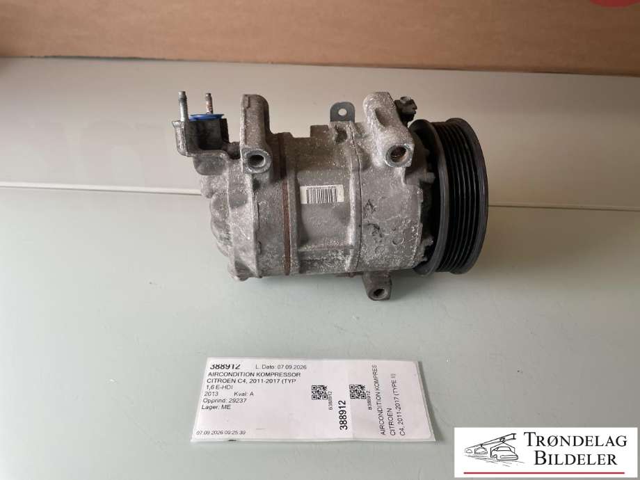 Aircondition kompressor til Citroën C4, 2011-2017 (Type II)  (98 262 684 80)