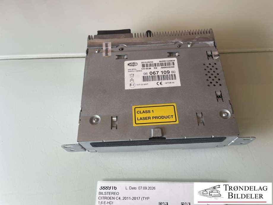Bilstereo til Citroën C4 2011-2017 (Type II)  (16 135 021 80|16 291 193 80|)