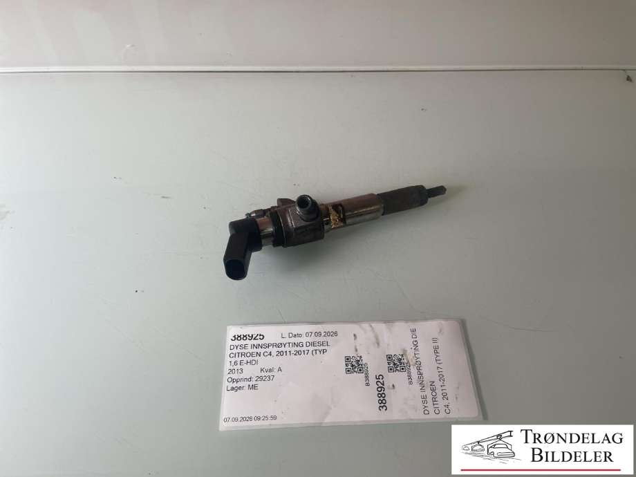 Dyse innsprøyting diesel til Citroën C4, 2011-2017 (Type II)  (1980 ER|98 024 486 80|1980ET|1980R9|1980S0|9674973080|9802448680)