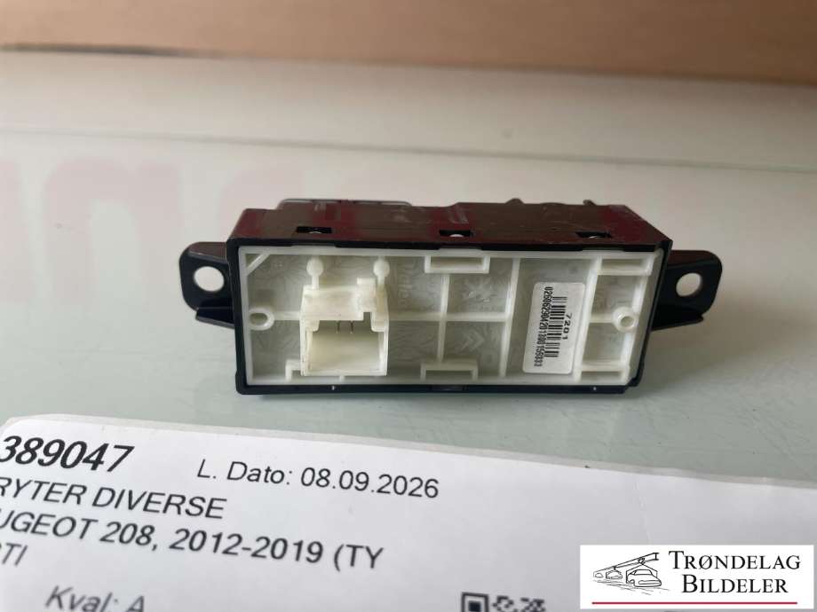 Bryter diverse til Peugeot 208 2012-2019 (Type I)  (96758773XU|)