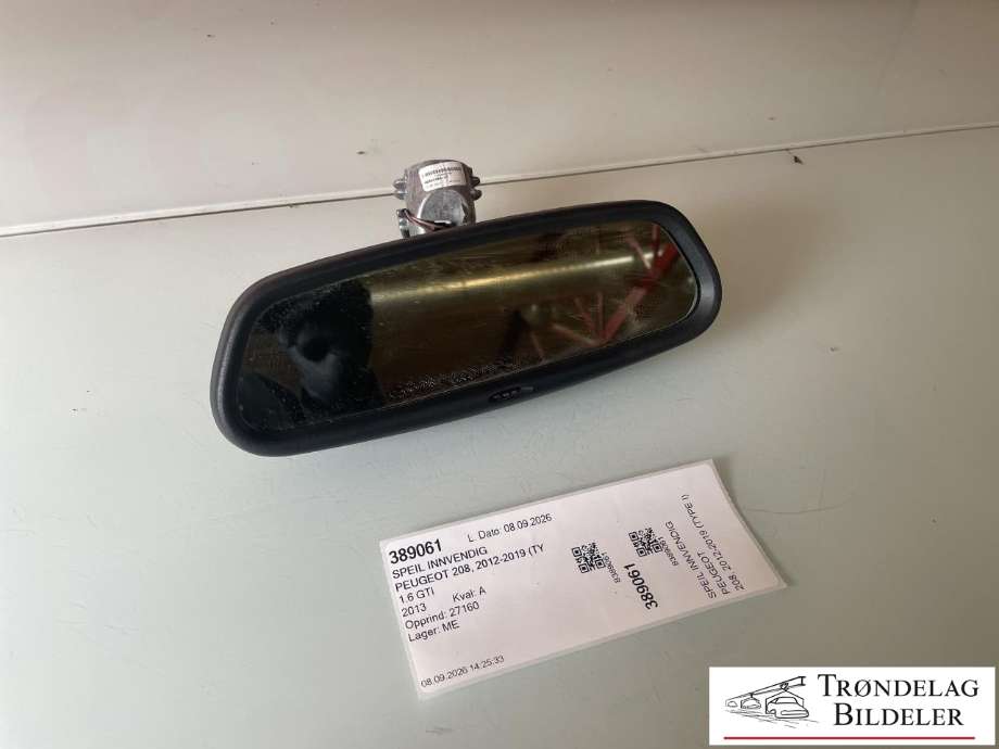 Speil innvendig til Peugeot 208, 2012-2019 (Type I)  (8153 LQ)