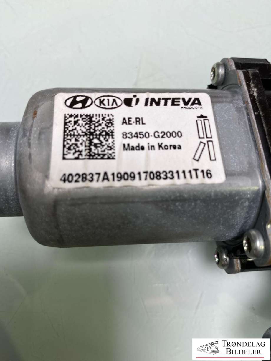Ruteheis, kun motor, venstre bak til Hyundai Ioniq Electric 2019-->> (Fase 2) (83450G 2000|)