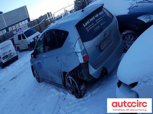 Toyota Prius +7 2012-2020 (Type III) (stasjonsvogn) (stasjonsvogn), Motorkode: 2ZR-FXE, Girkassekode: 