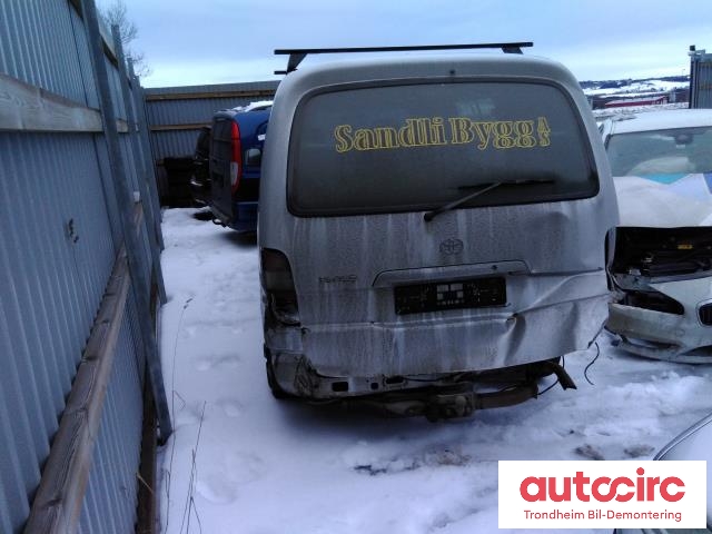 Toyota Hiace 2007-2012 (Fase 3) , Motorkode: 2KD-FTV, Girkassekode: BAKHJULSDRIFT
