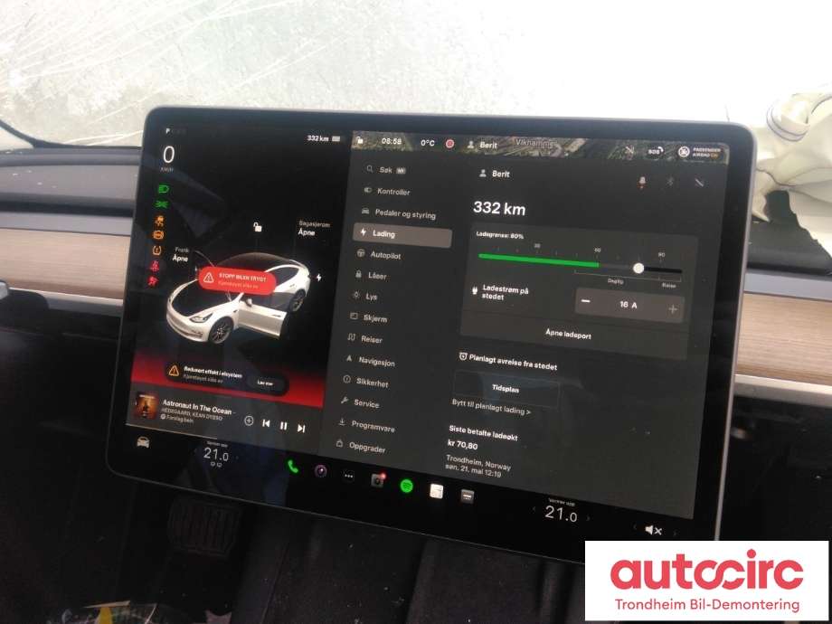 Tesla Model 3 2018-2023 (Fase 1) , Motorkode: 3D3, Girkassekode: 