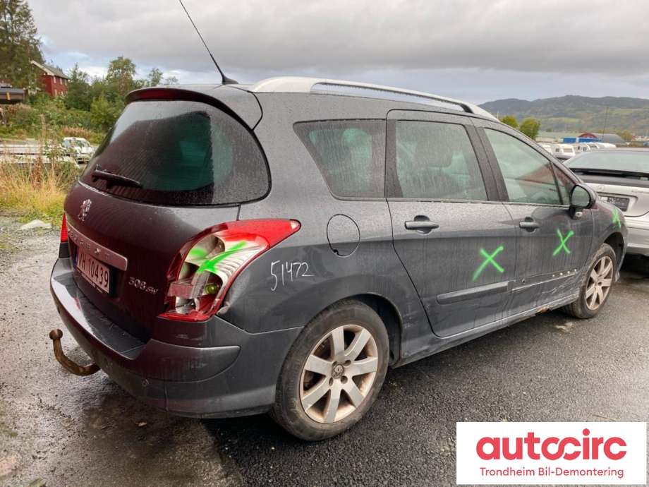 Peugeot 308 2007-2011 (Type I, Fase 1) , Motorkode: 9H01, Girkassekode: 223192