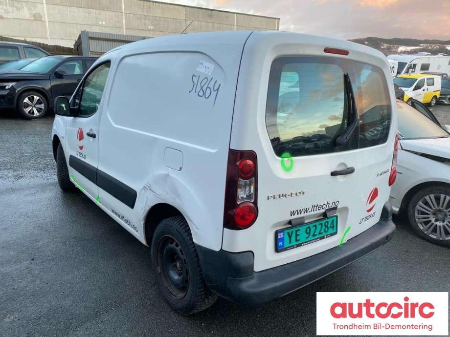Peugeot Partner 2008-2015 (Type II, Fase 1) , Motorkode: 9H06, Girkassekode: 1608935280