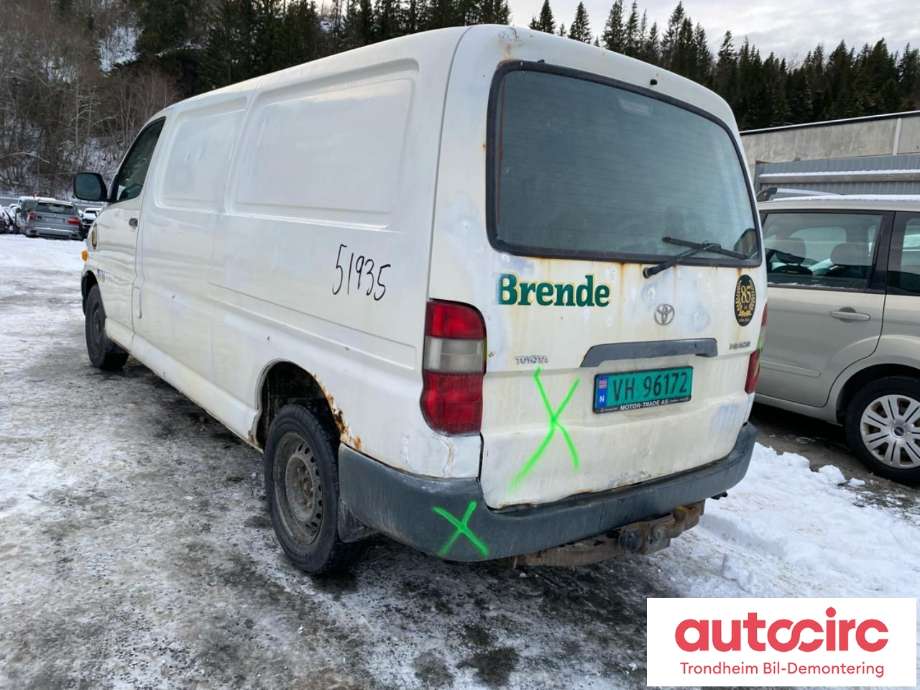 Toyota Hiace 2001-2006 (Fase 2) , Motorkode: 2KD-FTV, Girkassekode: