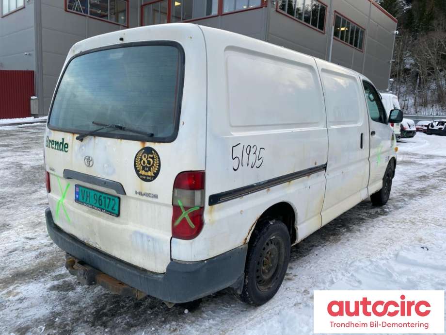 Toyota Hiace 2001-2006 (Fase 2) , Motorkode: 2KD-FTV, Girkassekode: