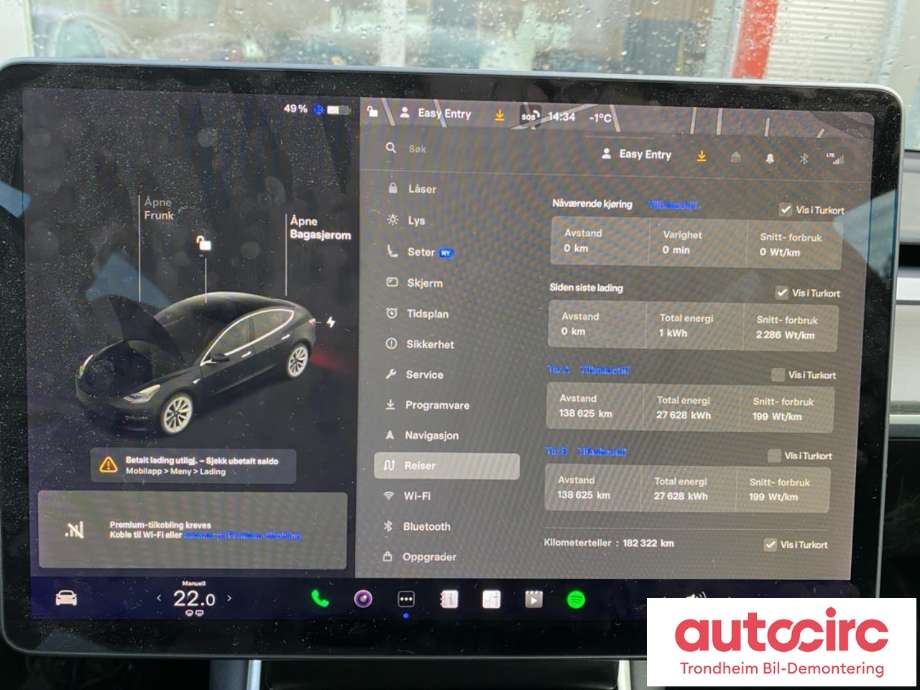 Tesla Model 3 2018-2023 (Fase 1) , Motorkode: 3D3, Girkassekode: 