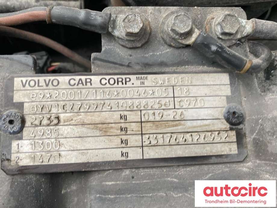 Volvo XC90 2002-2006 (Type I, Fase 1) , Motorkode: D5244T, Girkassekode: 8675151