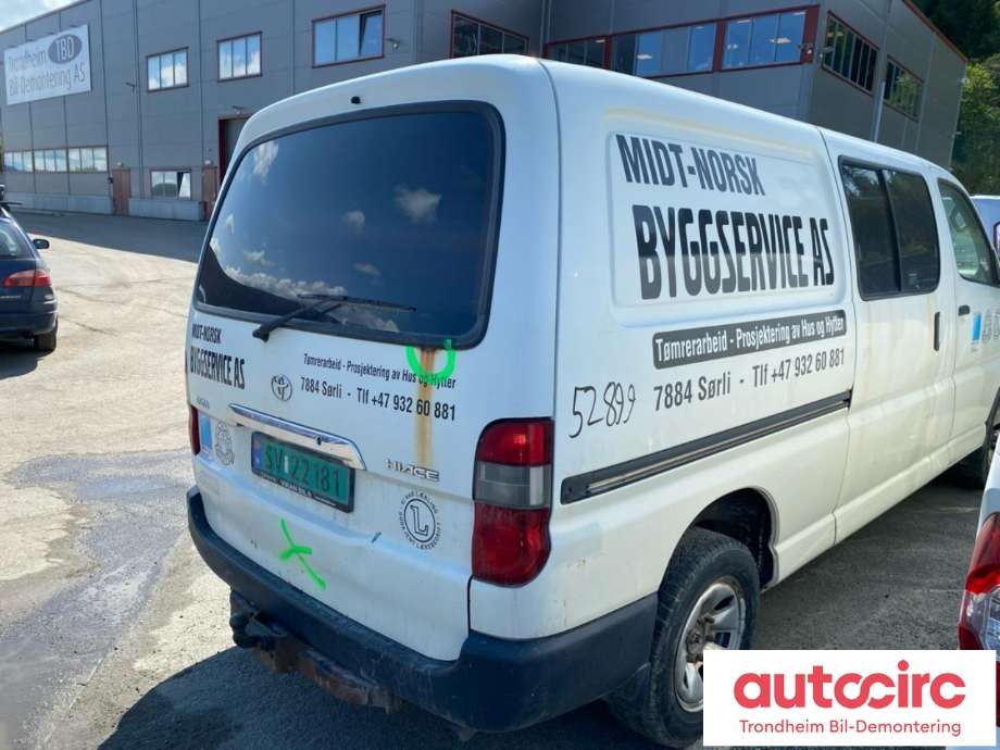 Toyota Hiace 2007-2012 (Fase 3) , Motorkode: 2KD-FTV, Girkassekode: 3303026A61