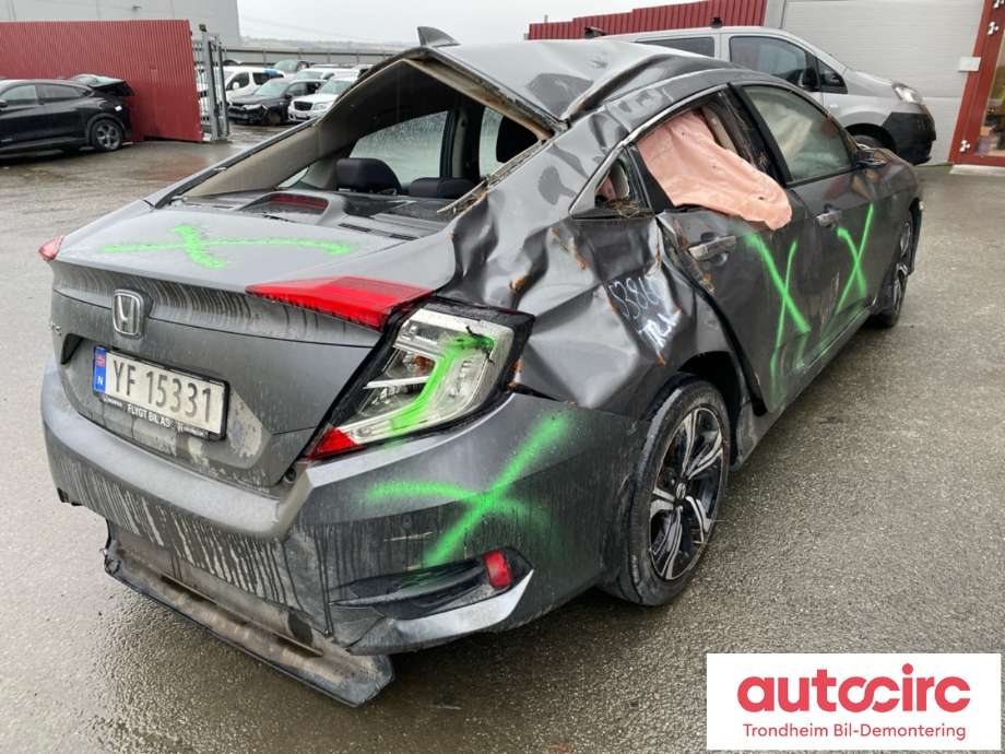 Honda Civic 2017-->> (Type X) , Motorkode: L15BB, Girkassekode: 