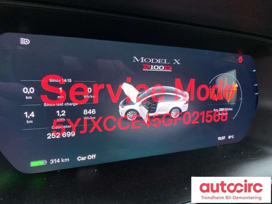 Tesla Model X 2016-->> , Motorkode: L2S, Girkassekode: 