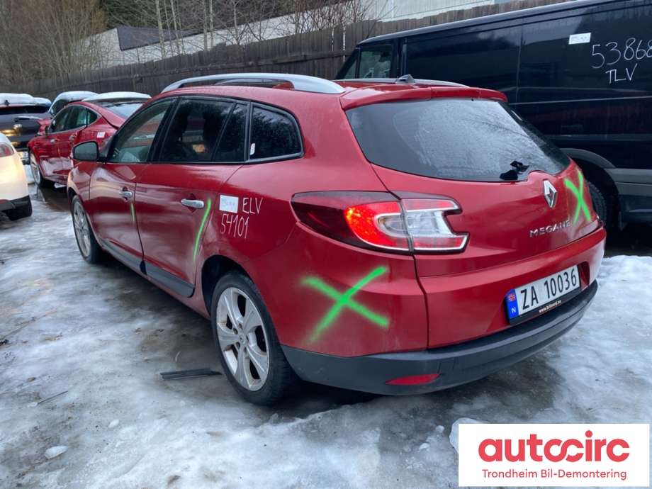 Renault Megane 2009-2016 Type III , Motorkode: K9K834, Girkassekode: JR5