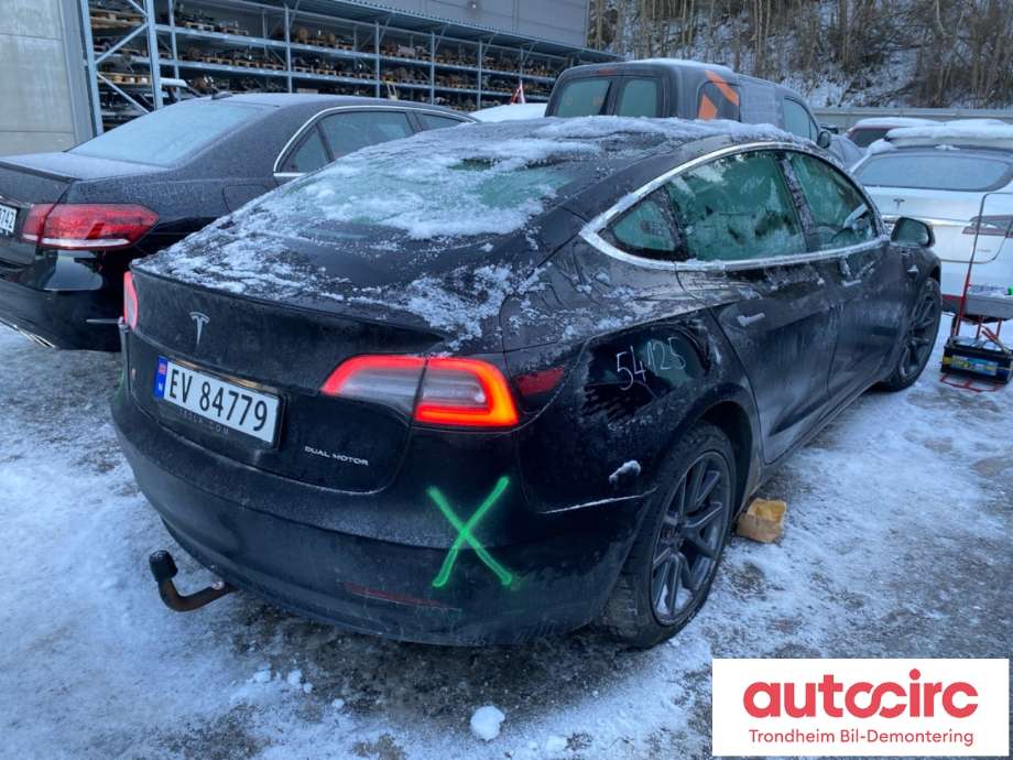 Tesla Model 3 2018-2023 (Fase 1) , Motorkode: 3D3, Girkassekode: TRINNLØS