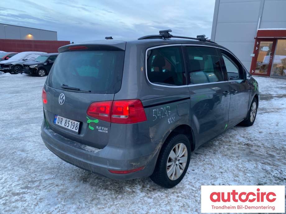 VW Sharan 2010-->> (Type II) , Motorkode: CFFB, Girkassekode: LQU