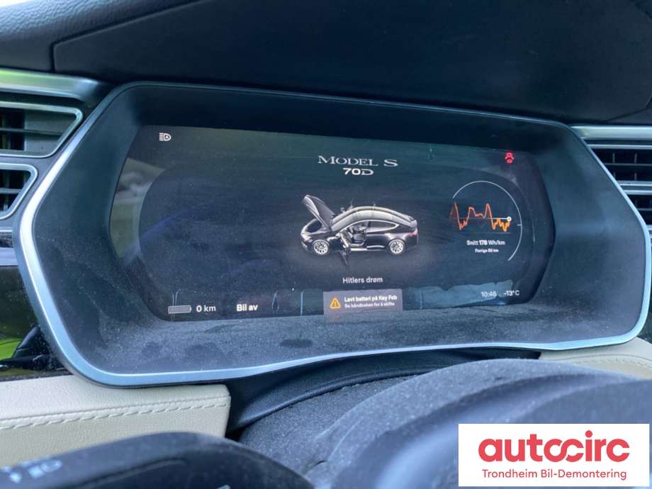 Tesla Model S 2013-2016 (Fase 1) , Motorkode: L2S, Girkassekode: TRINNLØS