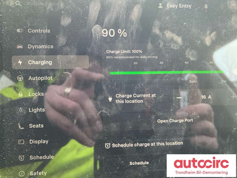 Tesla Model Y 2021-2024 (Type I) delebil , Motorkode: 3DU, Girkassekode: TRINNLØS