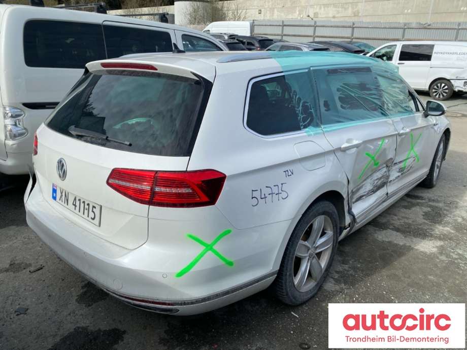 VW Passat 2015-2019 (Fase 1) (B8) (B8), Motorkode: CUKC, Girkassekode: RNV