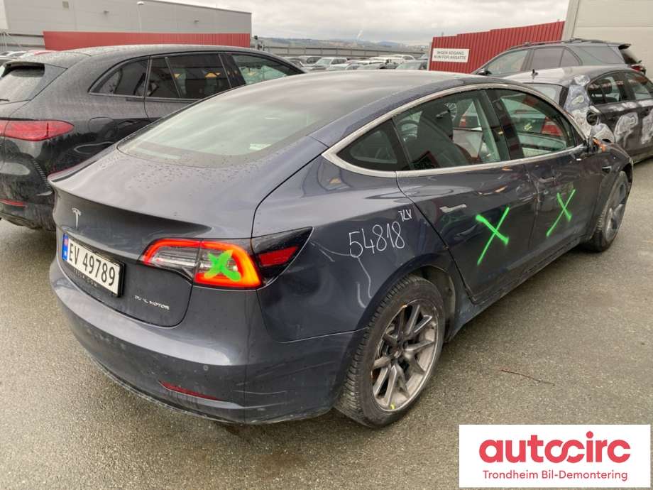 Tesla Model 3 2018-2023 (Fase 1) , Motorkode: 3D3|3D5, Girkassekode: TRINNLØS