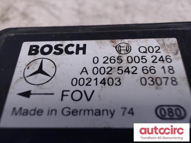 Sensor akselerasjonssensor/ESP DUO til Mercedes E-Klasse 2002-2006 (Fase 1) (W211) (W211) (BOSCH|0265005246|A0025426618|0025426618)