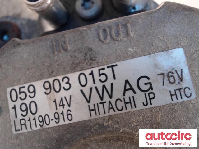 Dynamo diesel til Audi A8 2003-2010 (Type II) (HITACHI|LR1190-916|059903015T|059903015PX)