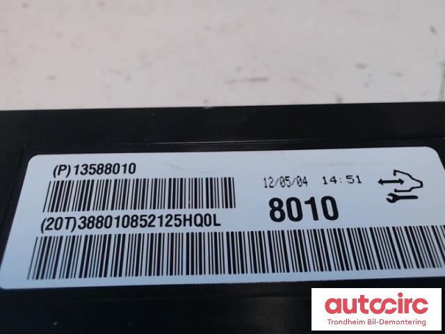 Styreenhet klima/aircondition til Opel Ampera 2012-2014 (Type I)  (..|13588010|22976614|13587628)