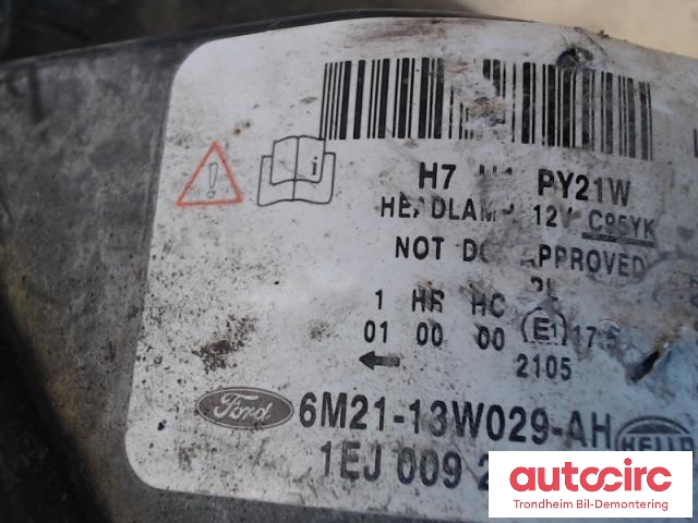 Frontlykt høyre halogen til Ford Galaxy 2007-2010 (Type III, Fase 1)  (..|6M21-13W029-AH|6M21-13W029-AL|1791503)