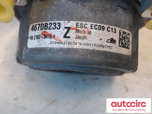ABS sentral til Mitsubishi Outlander 2015-->> (Type III, Fase 2)  (ATE|4670B234|4670B233|06210973813)