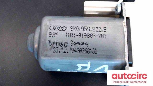 Ruteheis, kun motor, venstre bak til VW Sharan 2010-->> (Type II)  (..|8K0959802B|)