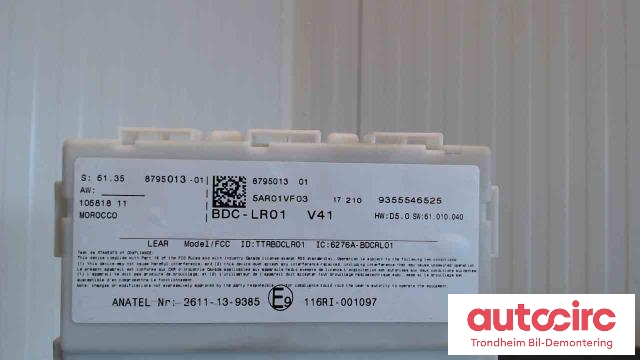 Styreenhet comfort (BCM) til BMW 2-Serie, Active/Gran Tourer 2014-->> (F45/F46) (F45/F46) (BDC|8795013|61355A402E6|61355A577E3)