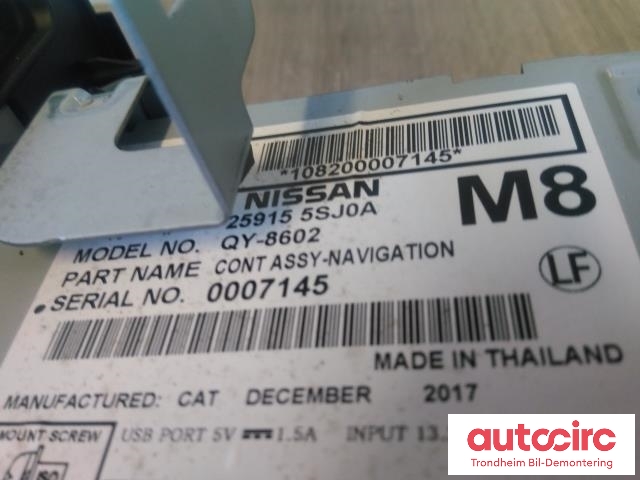 Bilstereo navigasjon til Nissan Leaf 2018-->> (Type II) (CLARION|259155SJ0A|)