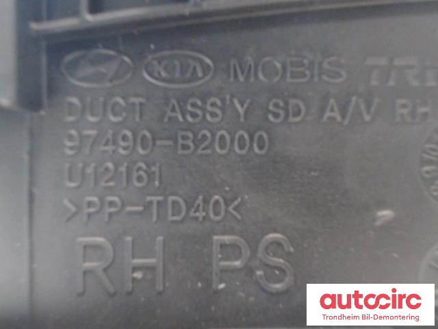 Dashbord friskluftdyse høyre til Kia Soul 2014-2019 (Type II)  (..|97490B2000|97490B2AB0BF6|)