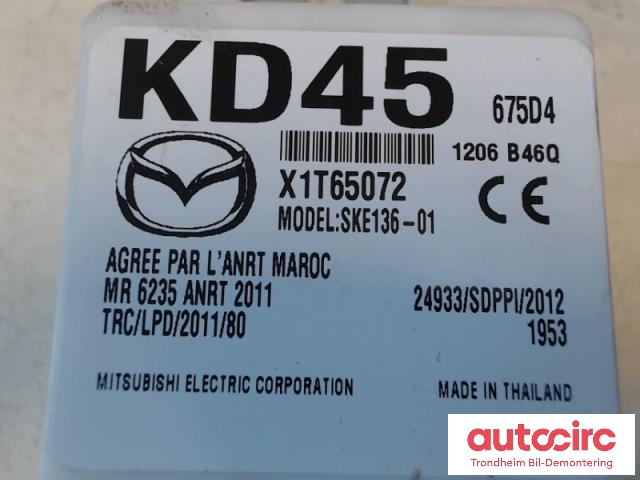 Styreenhet nøkkelfri/keyless til Mazda CX-5 2012-2017 (Type I)  (..|KD45675D4|KD45-67-5D4|X1T65072)