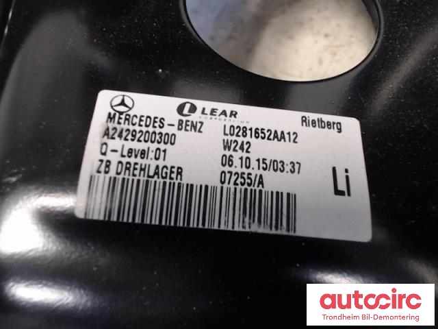 Sete bak til Mercedes B-Klasse, electric drive 2014-2018 (W242) (W242) (..|A2429200400|A2429200300|)