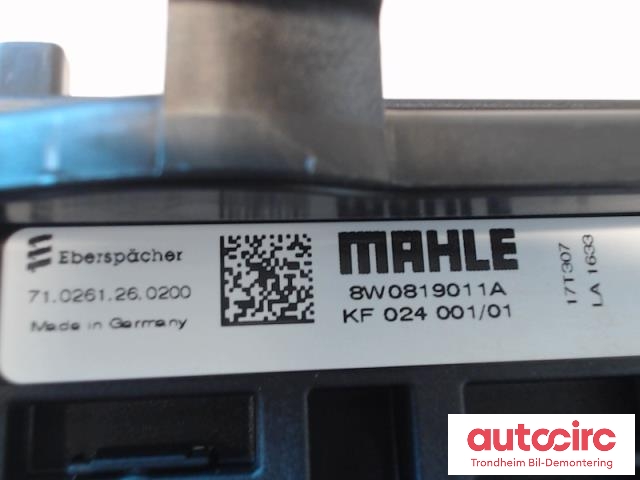 Varmeapparat ekstravarmer til Audi A4, Allroad 2016-->> (Type II) (B9) (B9) (..|8W0819011|)